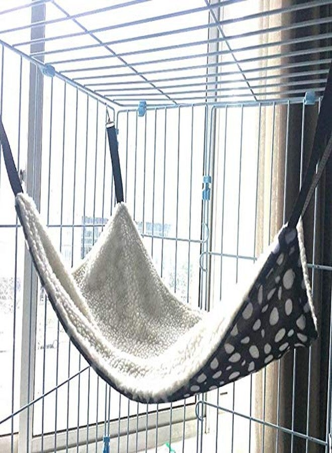 AKIRO for Kitten Cat Cage Cage Hammock, Hanging Bed Round Dot Tower Zebra Leopard Pattern Warm Pet Hammock, Soft Plush Hanging Cat Bed Mat Winter Warm Cotton - Image 5